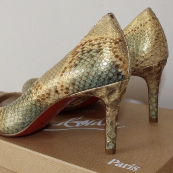 Christian Louboutin Multicolor Python Heels - Picture 10 of 12